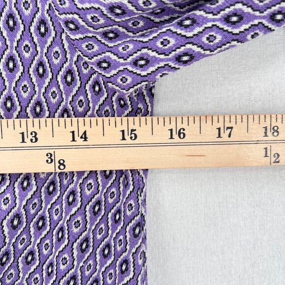 ZARA Jacquard Long Sleeve Cut Out Open Back Mini Dress Womens Small Purple Heart - Picture 14 of 16